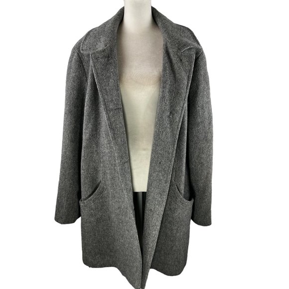 Gorgeous & Classic Piece! Vintage Herman Kay Gray Wool Blend Car Coat Si… - Picture 1 of 11